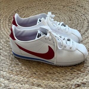 Nike Classic White and Red Sneakers